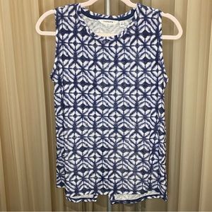 Athleta Blue & White Sleeveless Top size XS